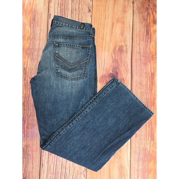 7 For All Mankind Mens Relaxed Fit Jeans 32x34 Blue Denim - Picture 3 of 9